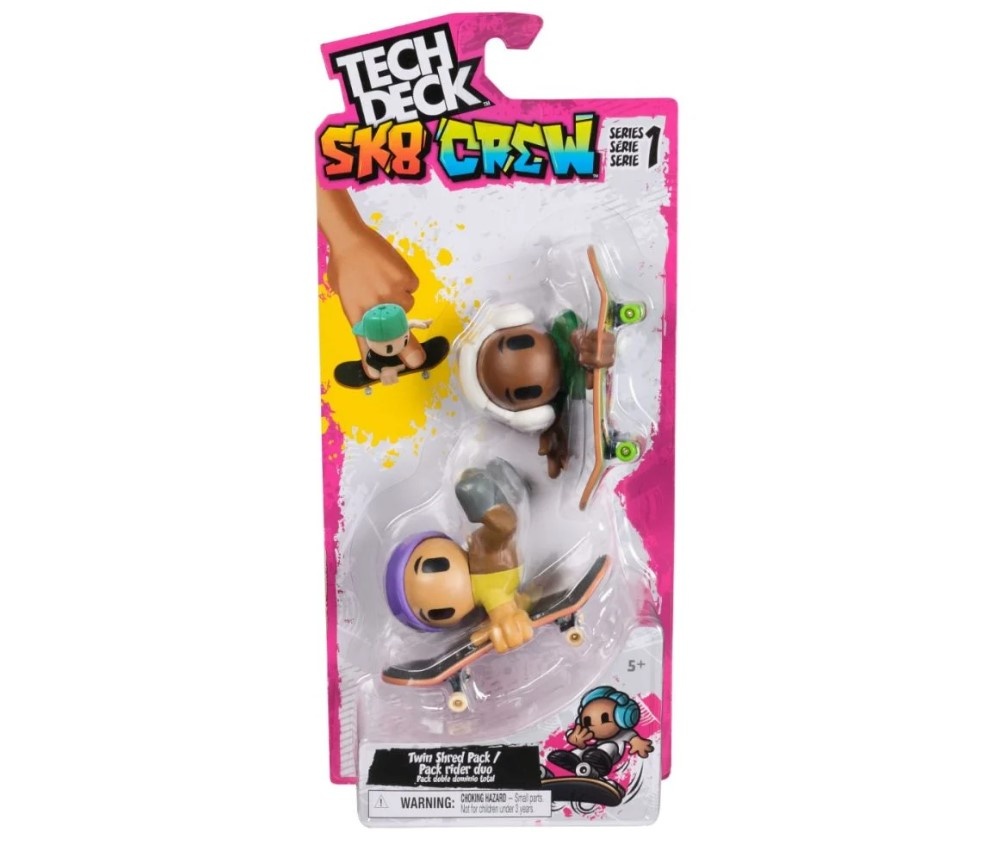 Set 2 mini skateboard cu figurina Tech Deck Sk8Crew Deluxe 6071061 - poza 5