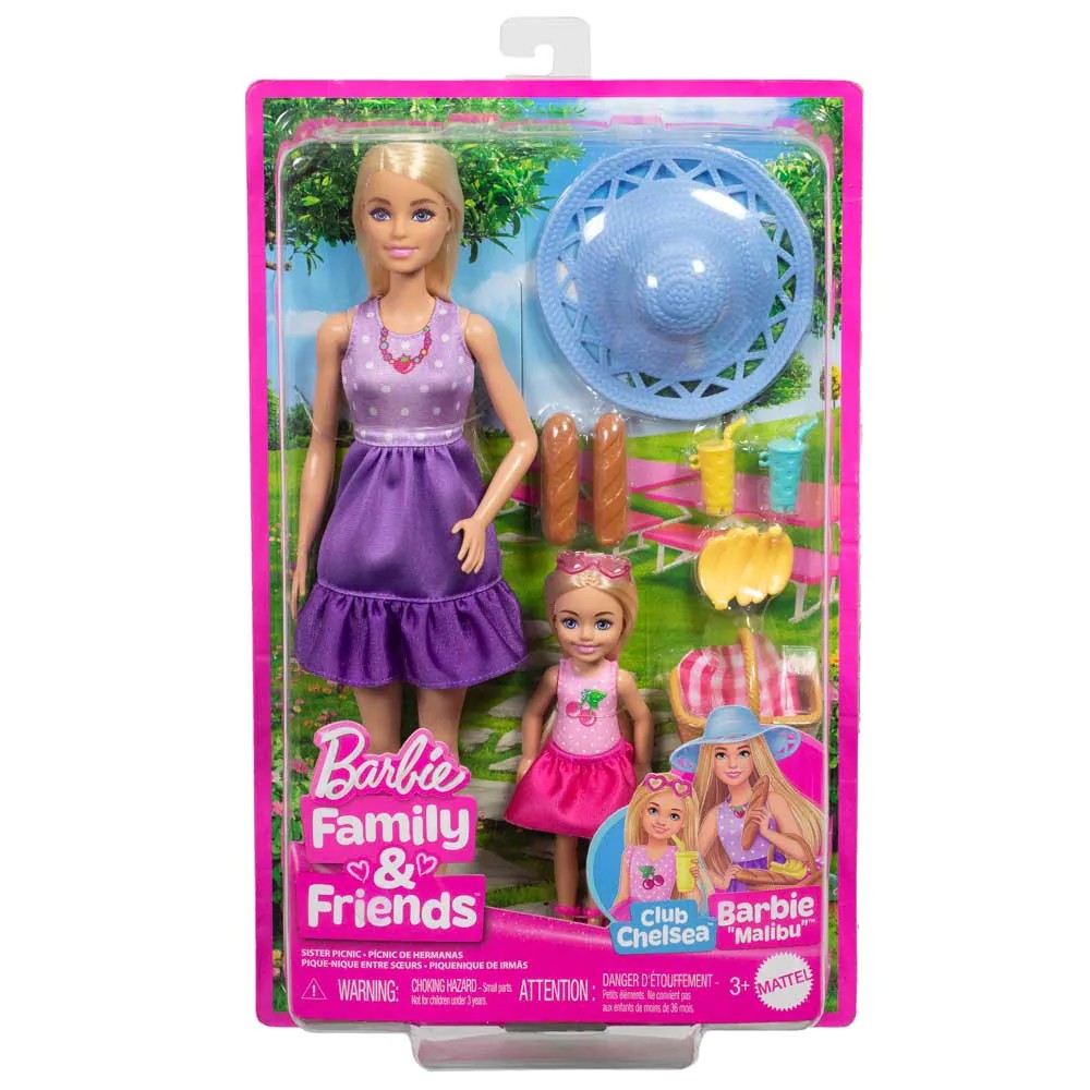 Set 2 papusi Barbie Malibu si Chelsea la Picnic - poza 2