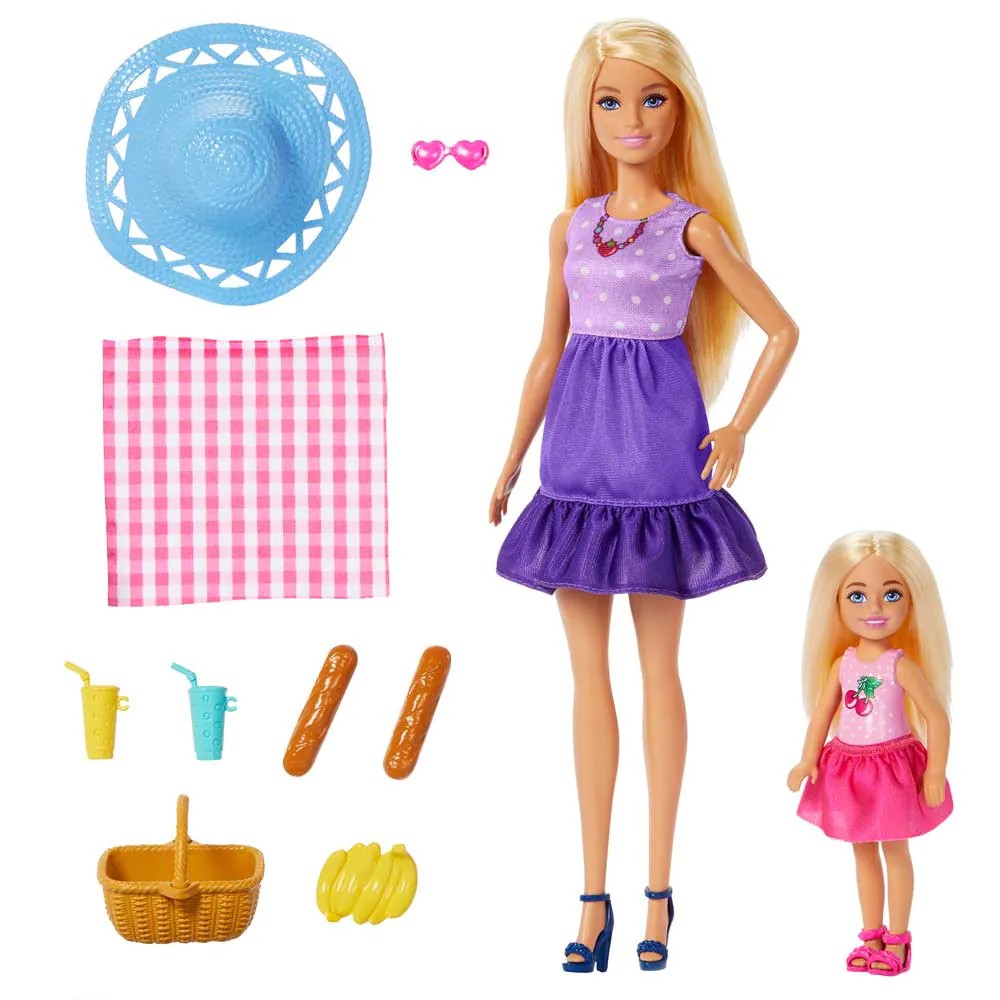 Set 2 papusi Barbie Malibu si Chelsea la Picnic - poza 3