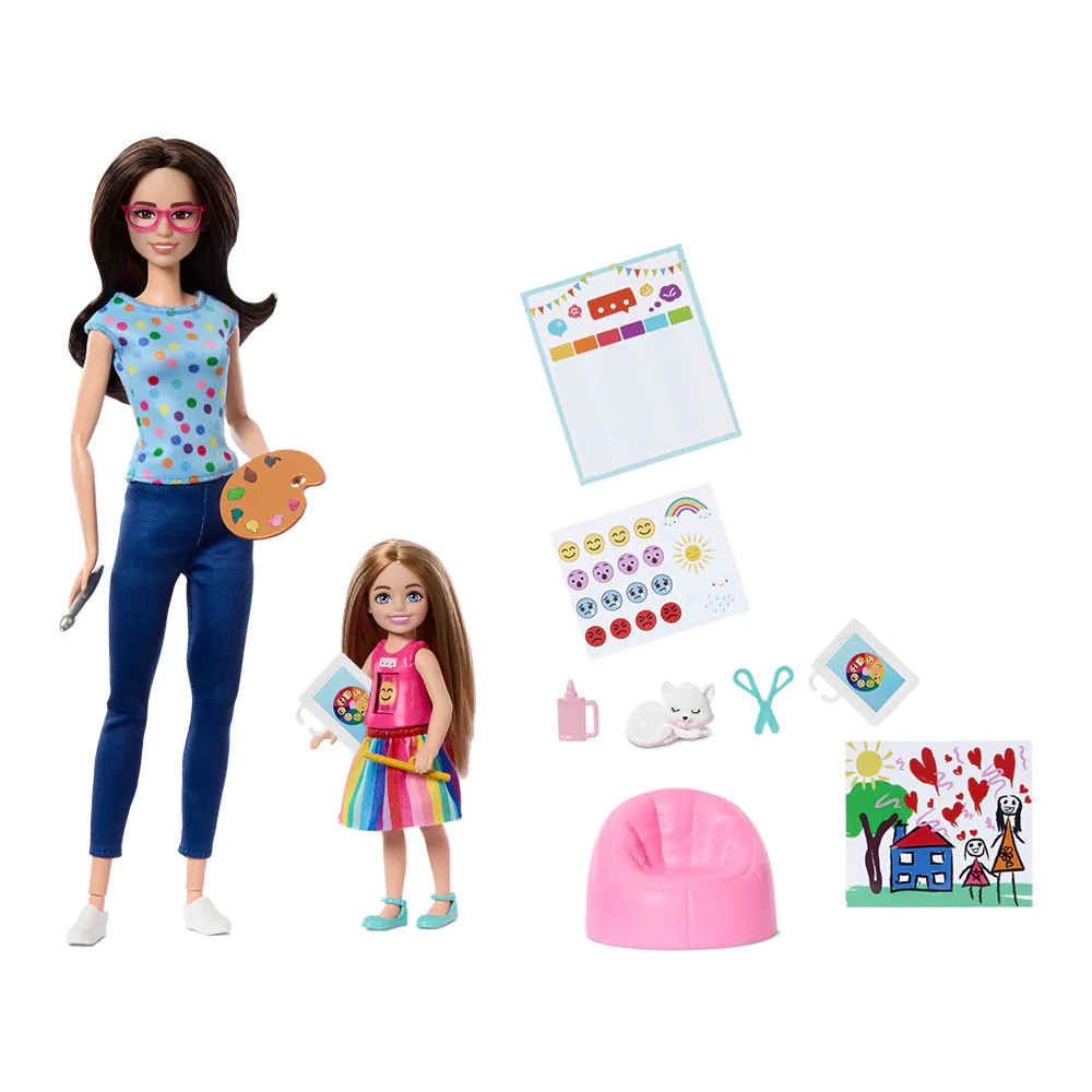 Set 2 papusi cu accesorii Barbie Careers Terapie prin Arta - poza 1