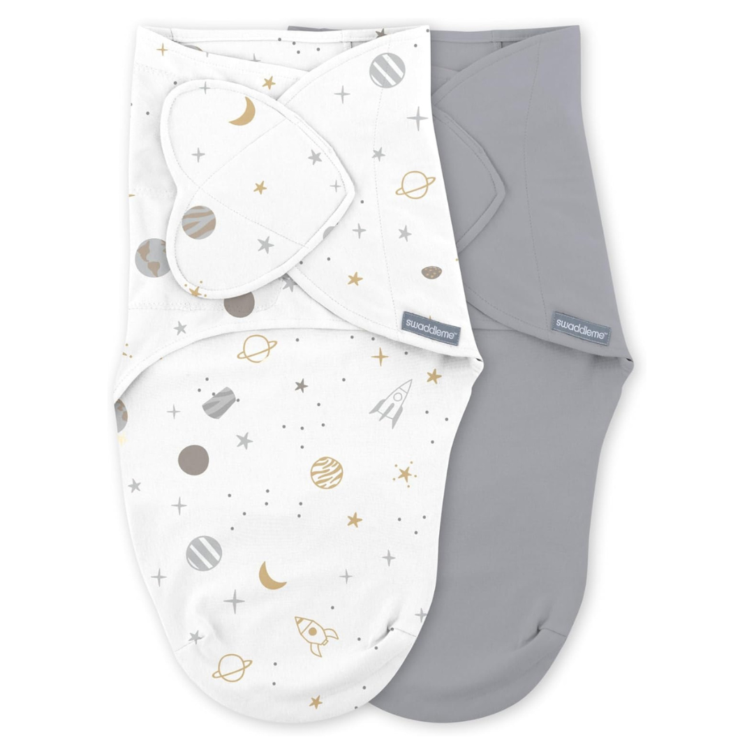 Set 2 sisteme de infasare Ingenuity Swaddle Me 0-3 luni, colectia Monogram, Sunset Space