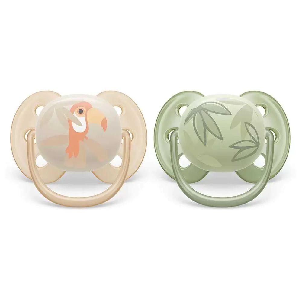 Set 2 suzete Avent din silicon Ultra Soft Unisex 0-6 luni - poza 1
