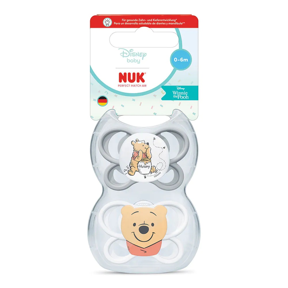 Set 2 Suzete NUK Perfect Match Air Silicon Cutie Depozitare Winnie the Pooh 0-6 luni