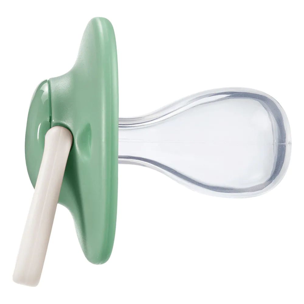Set 2 suzete ortodontice silicon Tommee Tippee Anytime 18-36 luni Green Blue Duck - poza 3