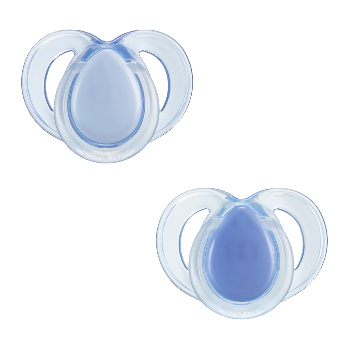 Set 2 suzete ortodontice silicon Tommee Tippee Night 18-36 luni Blue - poza 1
