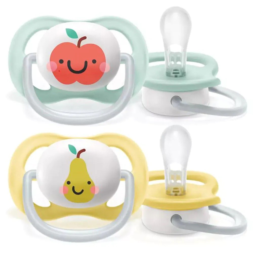 Set 2 suzete silicon Avent Ultra Air 0-6 luni Mar si Para - poza 1