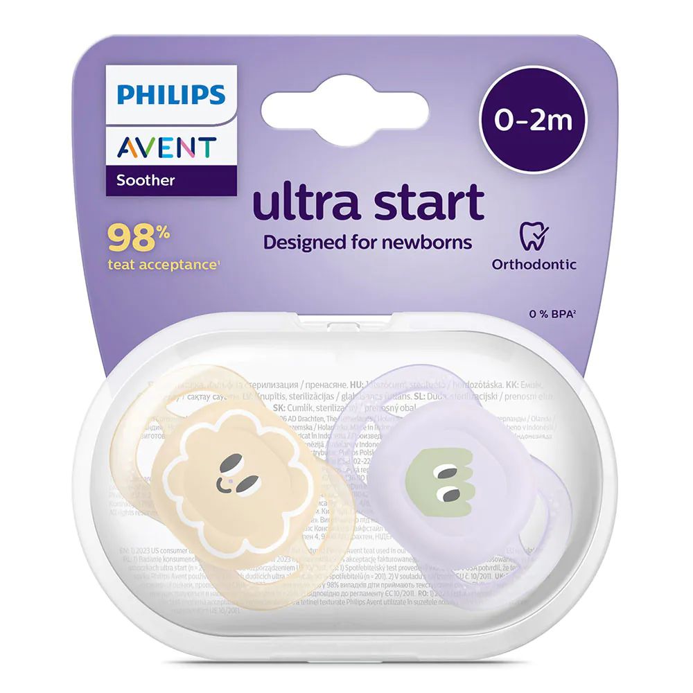 Set 2 suzete silicon Avent Ultra Start 0-2 luni Eyes Girl - poza 4