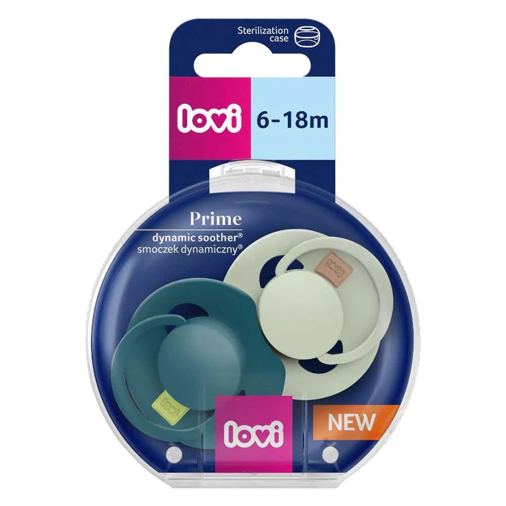 Set 2 suzete silicon Lovi Dynamic Prime 6-18 luni Pistachio - poza 4