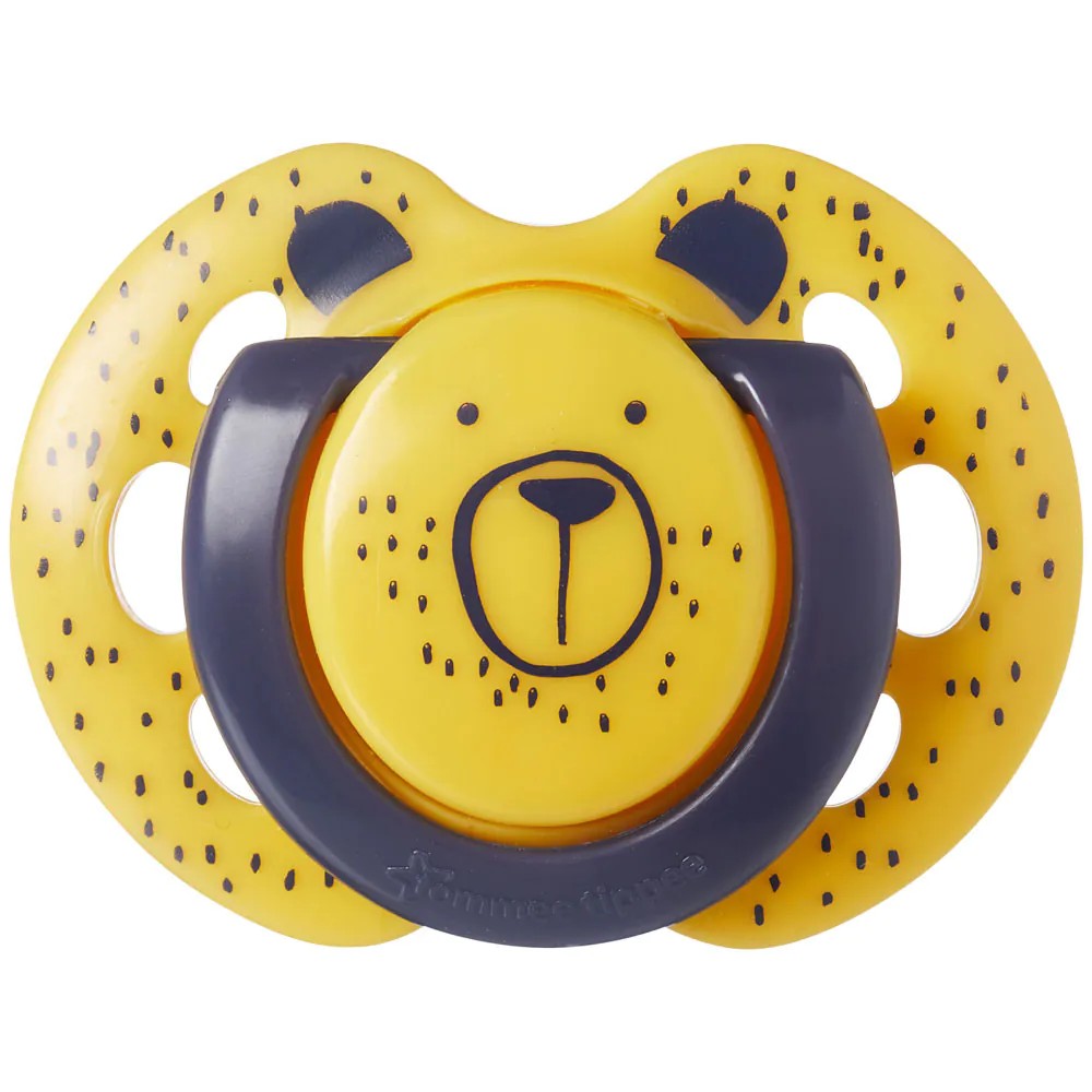Set 2 suzete silicon ortodontice Tommee Tippee Fun Friends 0-6 luni Yellow Bear, Green Squirell - poza 5