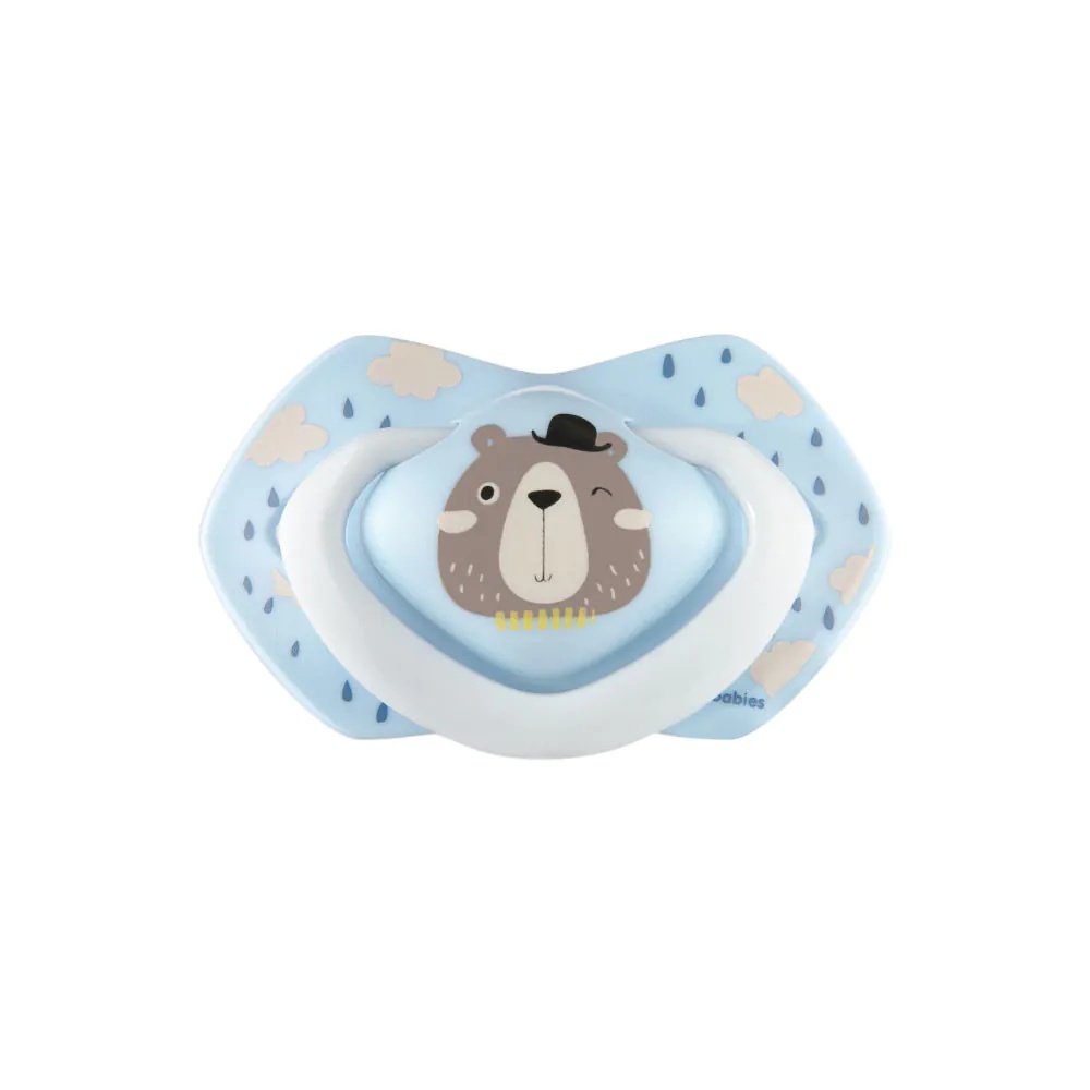 Set 2 suzete silicon simetrice Canpol Bonjour Paris 0-6 luni Albastru - poza 5