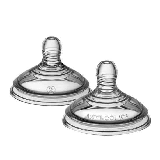 Set 2 tetine anti-colici cu debit mediu Tommee Tippee 3 luni + - poza 1