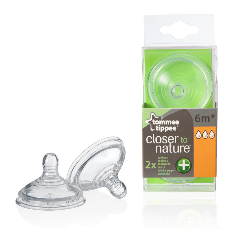 Set 2 tetine anti-colici cu debit rapid Tommee Tippee 6 luni + - poza 2