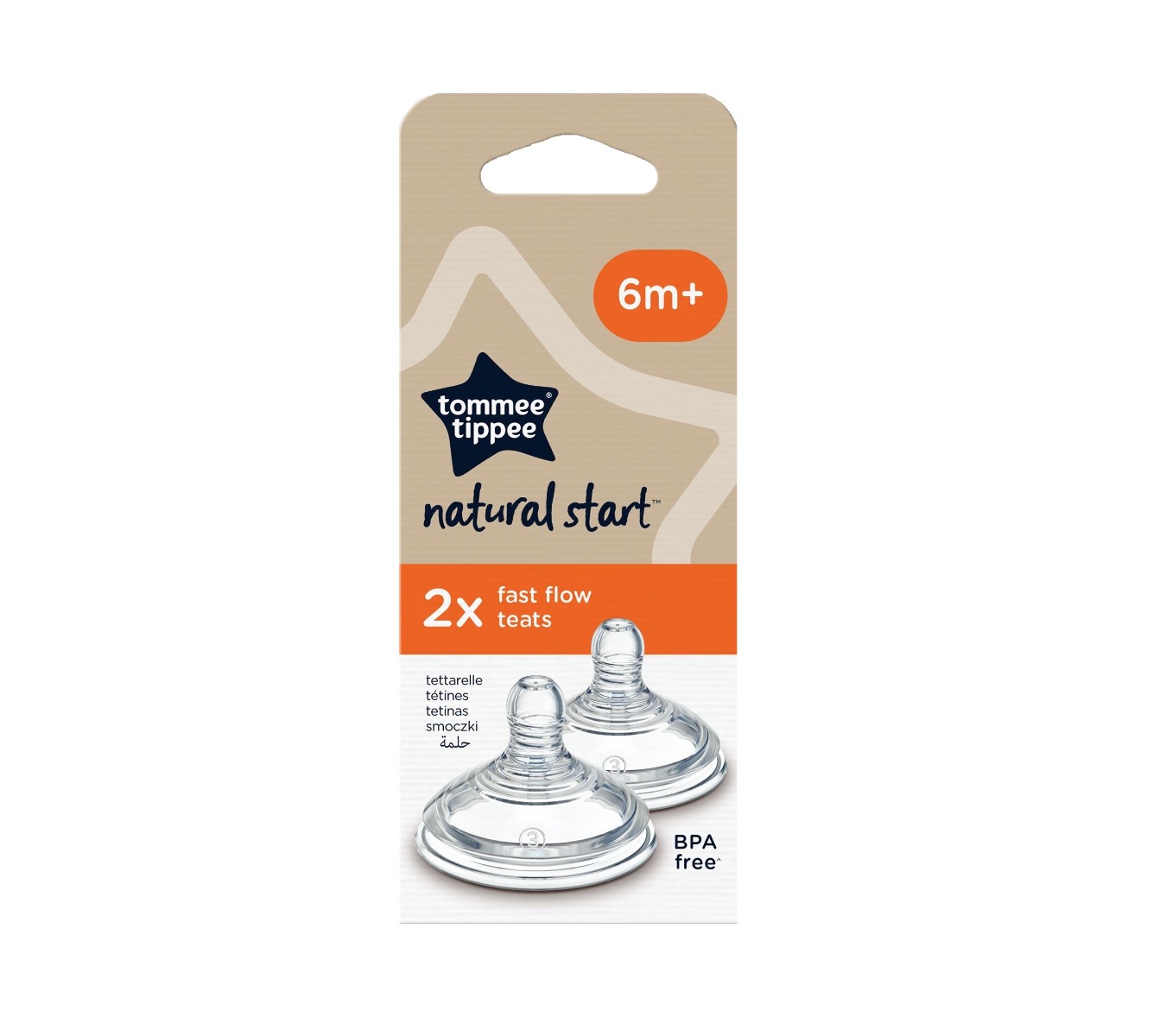 Set 2 tetine cu debit Rapid Tommee Tippee Easy Vent 6 luni + - poza 1