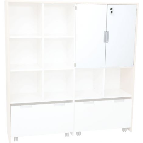Set 2 usi albe marime medie cu incuietoare - poza 3