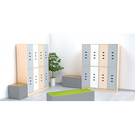 Set 2 Usi Gri Pentru Vestiar Rainbow - poza 2