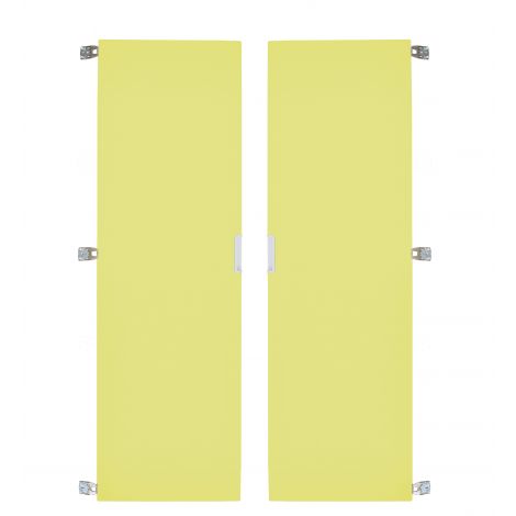 Set 2 usi verde lime pentru Dulap cu polite metalice pentru 12 olite