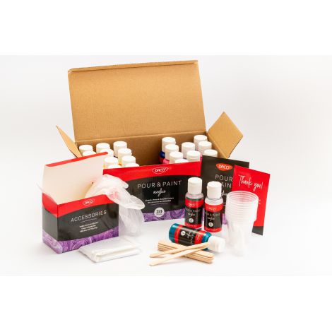 Set 20 culori acril - 60 ml POURING - poza 1