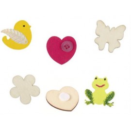 Set 20 de minidecoratiuni din lemn - Beleduc