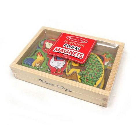 Set 20 magneti in cutie de lemn Ferma, Melissa and Doug 9279 - poza 4