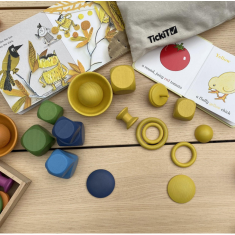 Set 21 mosoare colorate din lemn pentru activitati educative - poza 3