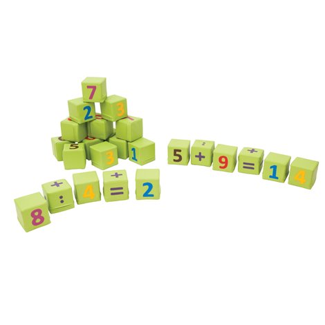 Set 24 cuburi din spuma cu numere, huse detasabile, cu certificat Oeko-Tex, cresa si gradinita - poza 2