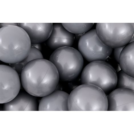 Set 250 bile argintii pentru piscina cu bile - poza 1