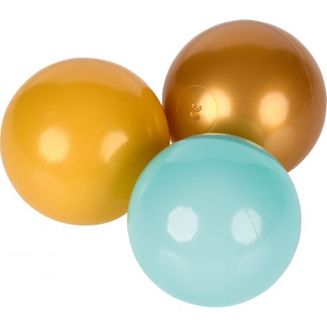 Set 250 bile aurii pentru piscina cu bile - poza 4