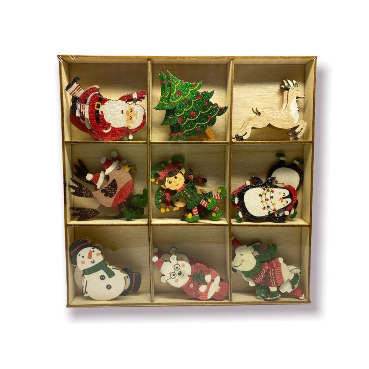 Set 27 figurine lemn de Craciun Grafix CR1115K - poza 1