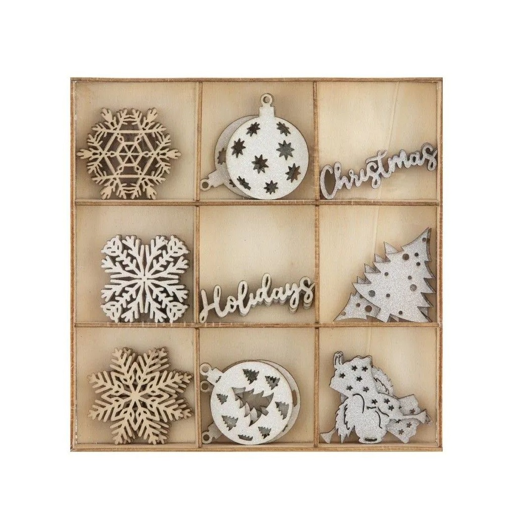 Set 27 figurine lemn de Craciun Grafix CR1115K - poza 2
