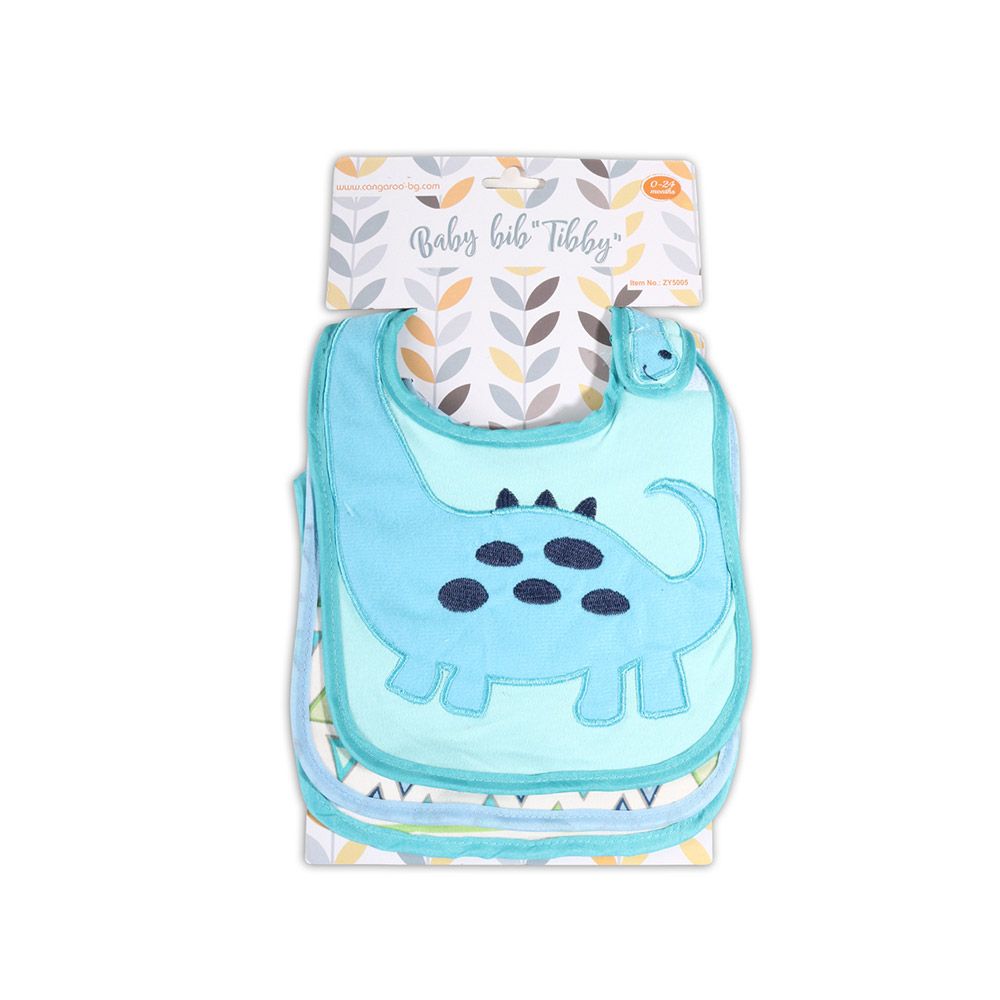Set 3 bavete din bumbac Cangaroo Tibby Blue - poza 1