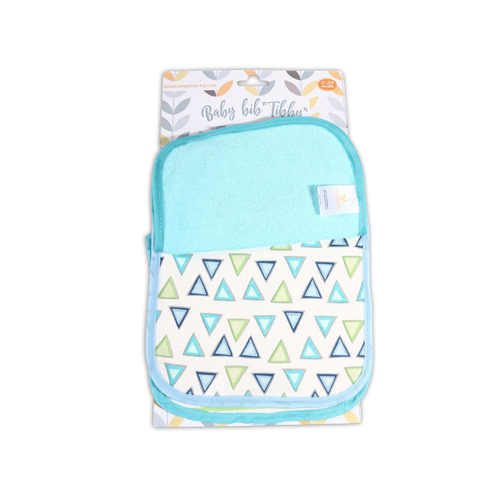 Set 3 bavete din bumbac Cangaroo Tibby Blue - poza 3