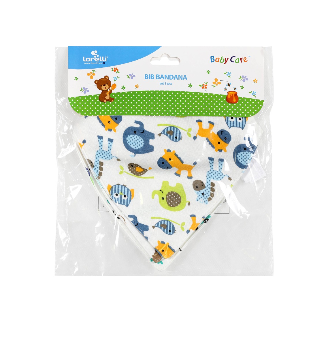 Set 3 bavete Lorelli Baby Care Bandana Baietei - poza 2
