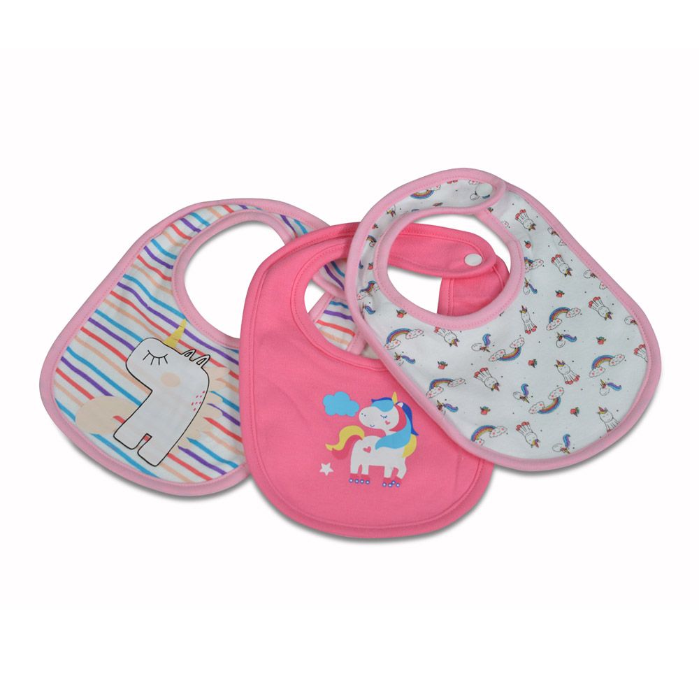 Set 3 bavete pentru bebelusi Cangaroo Blue Pink - poza 4