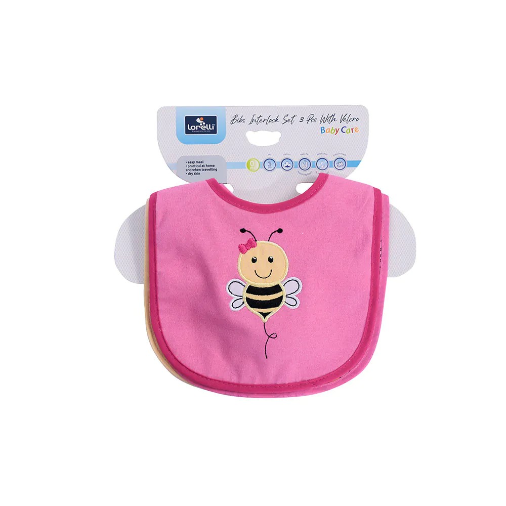 Set 3 bavete pentru bebelusi Lorelli Baby Care Fetita - poza 1