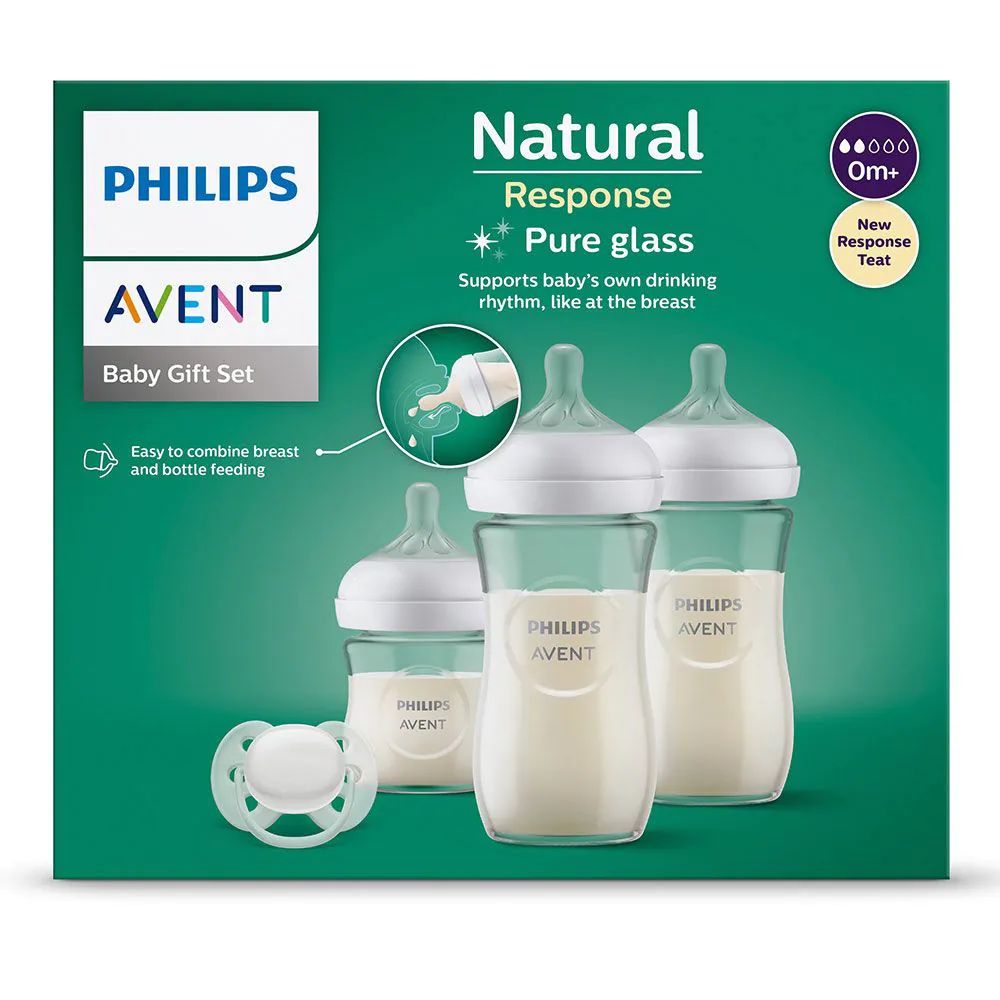 Set 3 biberoane din sticla Avent Natural Response - poza 3