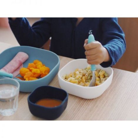 Set 3 boluri din silicon Beaba Night Blue - poza 3