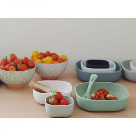 Set 3 boluri din silicon Beaba Sage Green - poza 3