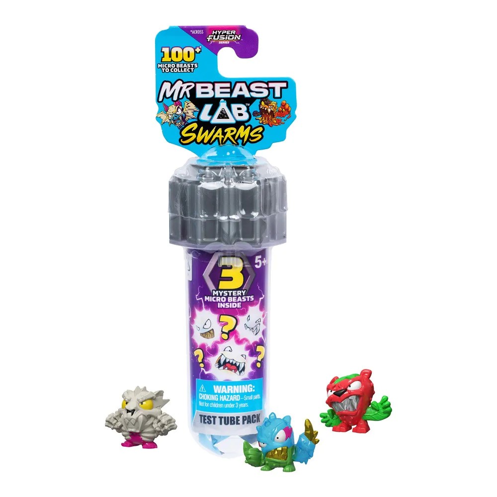 Set 3 figurine in eprubeta Mr Beast Swarms Test - poza 1