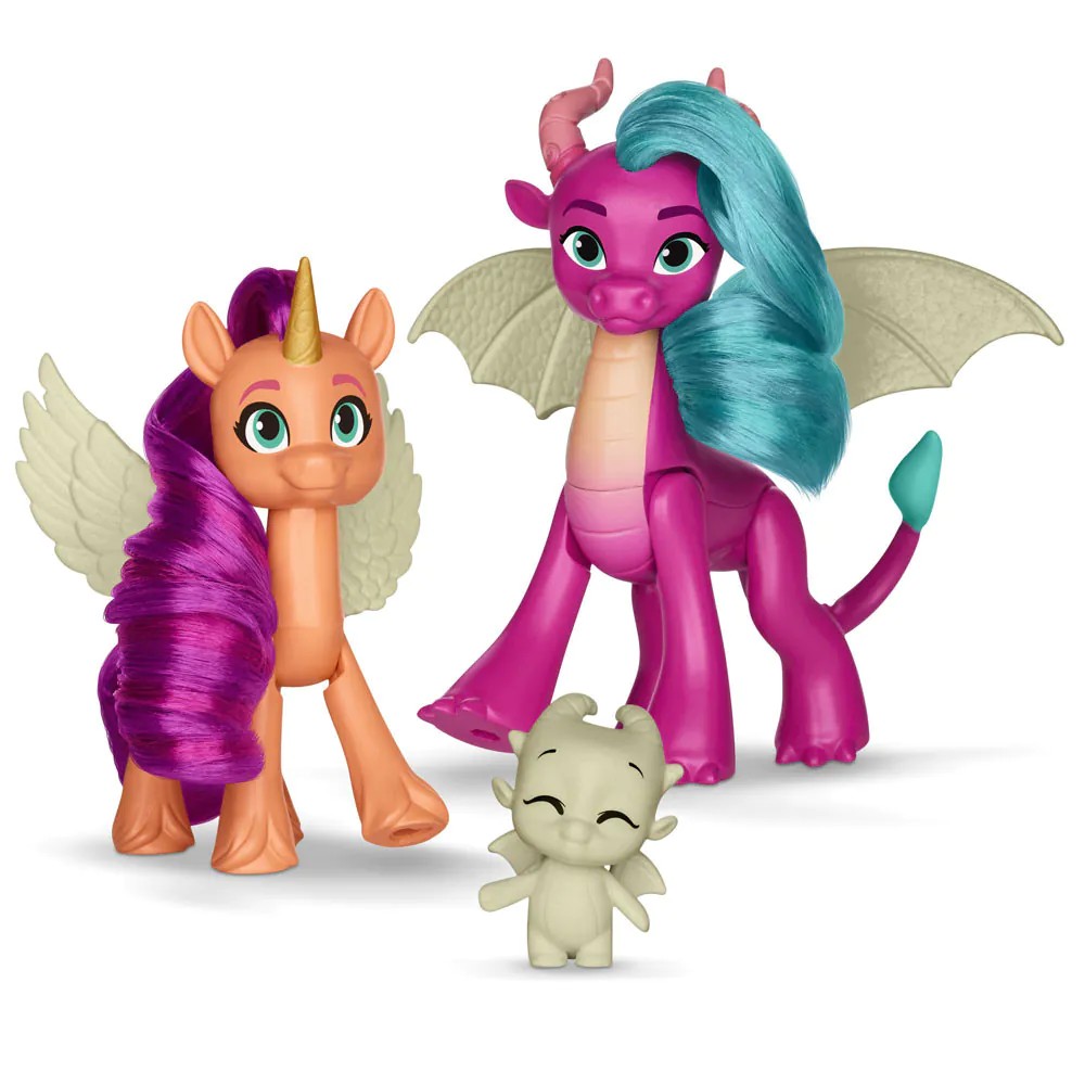 Set 3 figurine stralucitoare Hasbro My Little Pony Dezvaluirea Dragonului - poza 1
