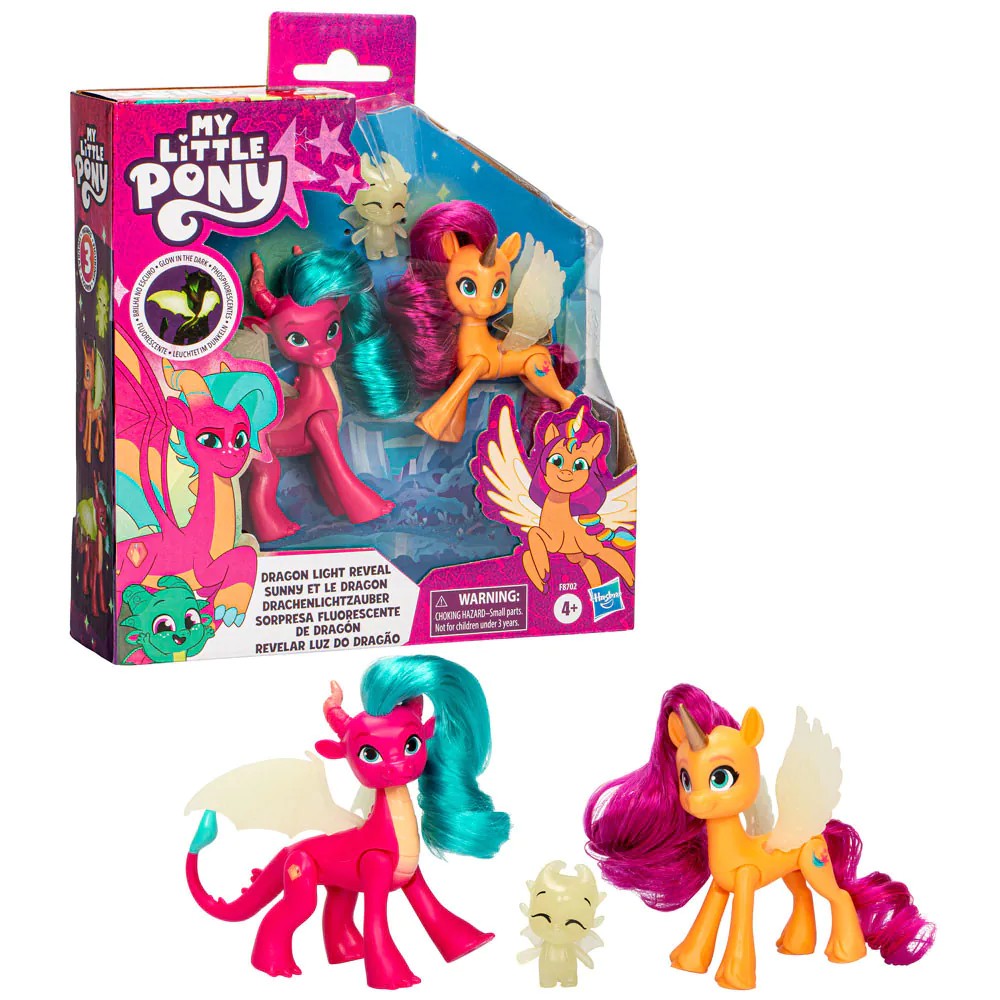 Set 3 figurine stralucitoare Hasbro My Little Pony Dezvaluirea Dragonului - poza 3