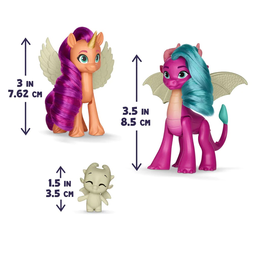 Set 3 figurine stralucitoare Hasbro My Little Pony Dezvaluirea Dragonului - poza 4
