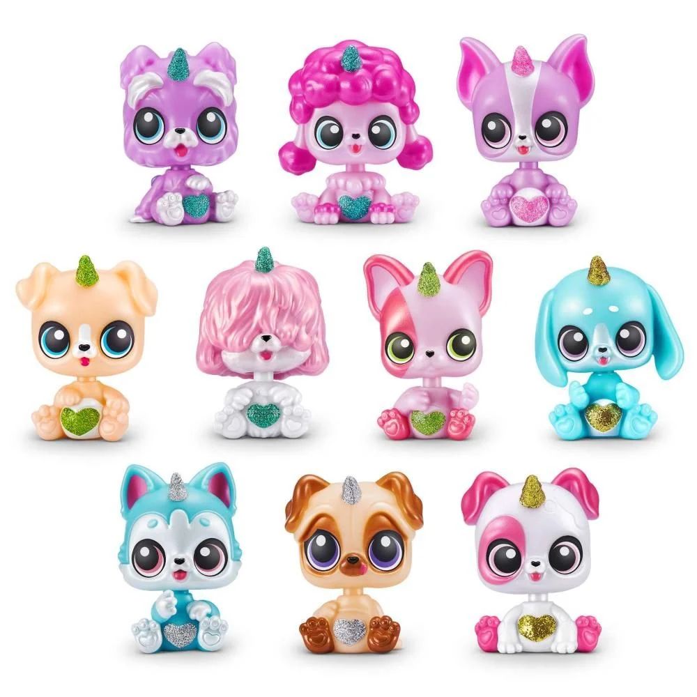 Set 3 figurine surpriza Rainbocorns Pocket Puppycorns - poza 3