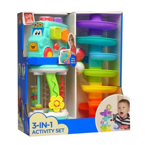 Set 3 in 1 - autobuz cu sortator, cilindru & turnulet cu bile - poza 1