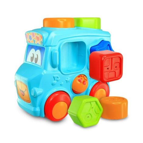 Set 3 in 1 - autobuz cu sortator, cilindru & turnulet cu bile - poza 4