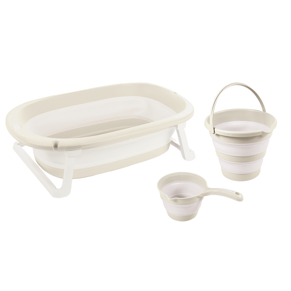Set 3 in 1 cu cadita pliabila - Bej