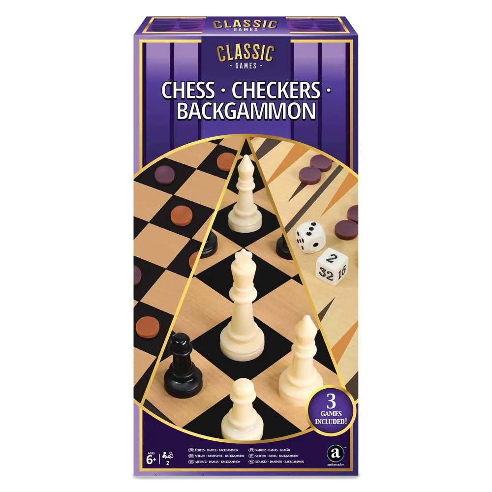 Set 3 in 1 sah, dame si table Ambassador - poza 2