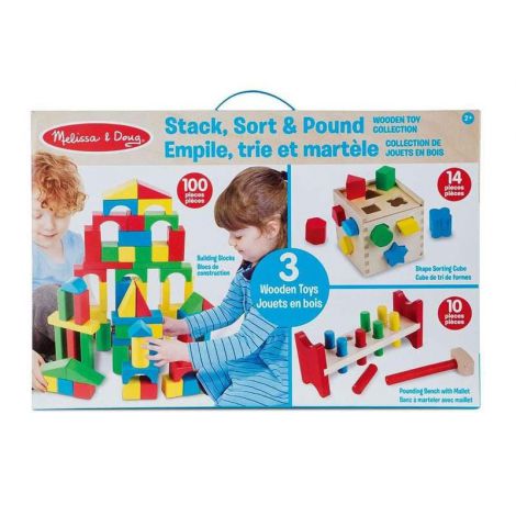 Set 3 jucarii clasice din lemn Melissa & Doug 93685 - poza 2