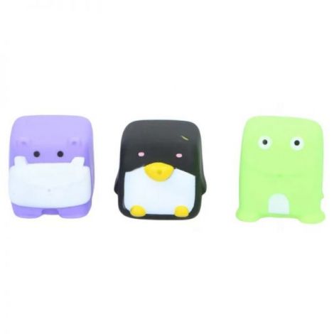 Set 3 jucarii de baie Eddy Toys, Pinguin, Hipopotam, Broscuta - poza 2