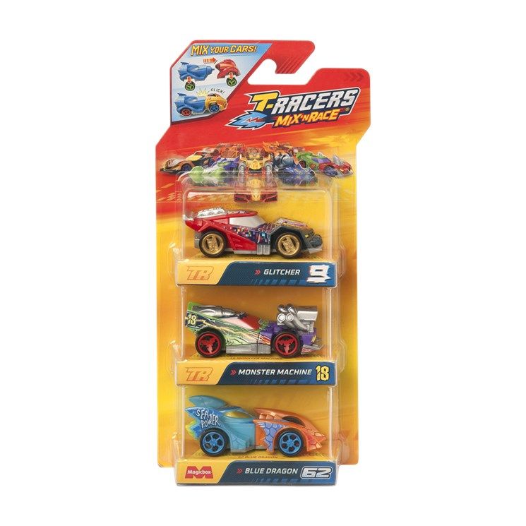 Set 3 masinute T-Racers Mix N Race Diverse Modele - poza 2