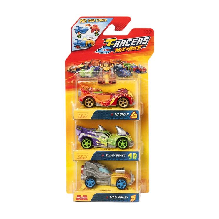 Set 3 masinute T-Racers Mix N Race Diverse Modele - poza 3